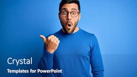  Presentation with beard - Slides consisting of young-handsome-man-with-beard background and a ocean colored foreground