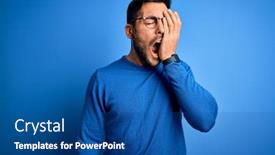  Presentation with face pain - Colorful theme enhanced with young-handsome-man-with-beard backdrop and a ocean colored foreground