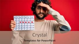  Presentation with shame - Beautiful presentation theme featuring young-handsome-man-with-beard backdrop and a coral colored foreground