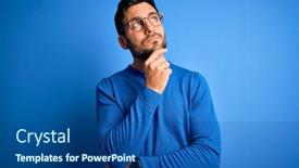  Presentation with beard - Audience pleasing presentation theme consisting of young-handsome-man-with-beard backdrop and a ocean colored foreground