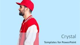  Presentation with beard - PPT theme having young-handsome-man-with-beard background and a white colored foreground