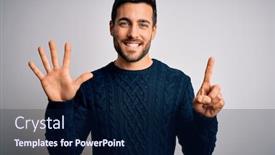  Presentation with beard - Presentation theme with young-handsome-man-with-beard background and a navy blue colored foreground