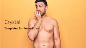  Presentation with beard - Audience pleasing presentation theme consisting of young-handsome-man-with-beard backdrop and a yellow colored foreground