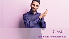  Presentation with beard - PPT theme consisting of young-handsome-man-with-beard background and a lemonade colored foreground