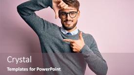  Presentation with frame pink - Slide set enhanced with young-handsome-man-with-beard background and a gray colored foreground