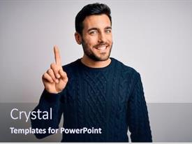 Young Handsome Man With Beard PPT template 73 | CrystalGraphics