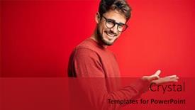  Presentation with beard - Audience pleasing PPT theme consisting of young-handsome-man-with-beard backdrop and a crimson colored foreground