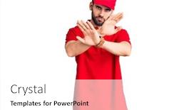  Presentation with beard - Cool new presentation theme with young-handsome-man-with-beard backdrop and a white colored foreground