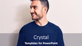  Presentation with young man wearing a hat - PPT theme featuring young-handsome-man-with-beard background and a navy blue colored foreground