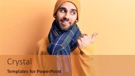  Presentation with wool - Amazing presentation design having young-handsome-man-with-beard backdrop and a gold colored foreground