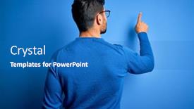  Presentation with beard - Presentation design featuring young-handsome-man-with-beard background and a teal colored foreground