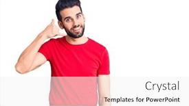  Presentation with beard - Presentation theme with young-handsome-man-with-beard background and a white colored foreground