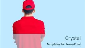  Presentation with beard - Audience pleasing PPT theme consisting of young-handsome-man-with-beard backdrop and a white colored foreground