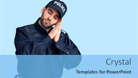  Presentation with beard - Presentation theme featuring young-handsome-man-with-beard background and a light blue colored foreground