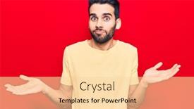  Presentation with beard - Beautiful presentation design featuring young-handsome-man-with-beard backdrop and a lemonade colored foreground