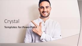  Presentation with beard - Beautiful PPT layouts featuring young-handsome-man-with-beard backdrop and a lemonade colored foreground