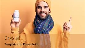  Presentation with beard - Amazing slide set having young-handsome-man-with-beard backdrop and a gold colored foreground