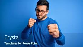  Presentation with violence - Amazing slide set having young-handsome-man-with-beard backdrop and a ocean colored foreground