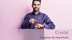  Presentation with beard - Presentation theme featuring young-handsome-man-with-beard background and a lemonade colored foreground