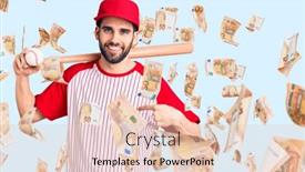  Presentation with self - Cool new presentation design with young-handsome-man-with-beard backdrop and a lemonade colored foreground