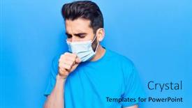  Presentation with medical concept - Colorful PPT theme enhanced with young-handsome-man-with-beard backdrop and a cyan colored foreground