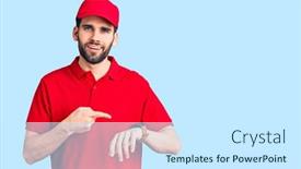  Presentation with time delivery - Audience pleasing slide deck consisting of young-handsome-man-with-beard backdrop and a white colored foreground