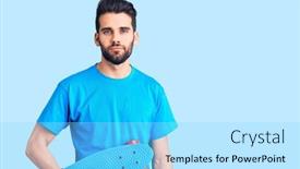  Presentation with attitude - Audience pleasing slide deck consisting of young-handsome-man-with-beard backdrop and a arctic colored foreground