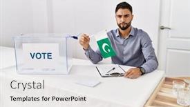  Presentation with pakistan flag - Presentation enhanced with young-handsome-man-with-beard background and a white colored foreground