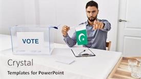  Presentation with pakistan flag - Slides enhanced with young-handsome-man-with-beard background and a  colored foreground