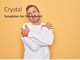 Young Handsome Man With Blue PPT template 44 | CrystalGraphics