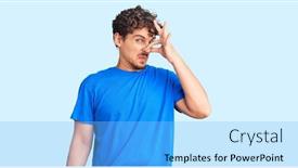  Presentation with bad breath - Slide set featuring young-handsome-man-with-curly background and a light blue colored foreground