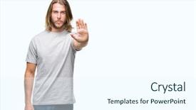  Presentation with hair cleanser - Beautiful theme featuring young handsome man with long backdrop and a  colored foreground