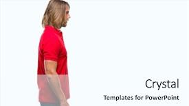  Presentation with special education young adult man - PPT layouts with young handsome man with long background and a white colored foreground