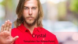  Presentation with long hair man - PPT layouts featuring young handsome man with long background and a  colored foreground