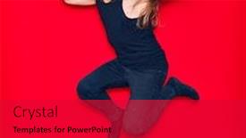  Presentation with boom box - PPT theme with young-handsome-man-with-long background and a red colored foreground