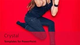  Presentation with heavy metal - PPT layouts with young-handsome-man-with-long background and a red colored foreground