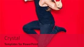  Presentation with metal music - Audience pleasing theme consisting of young-handsome-man-with-long backdrop and a red colored foreground