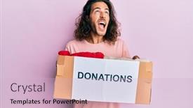  Presentation with charity - Audience pleasing slides consisting of young-handsome-man-with-long backdrop and a lemonade colored foreground