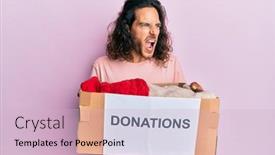  Presentation with charity - Theme featuring young-handsome-man-with-long background and a lemonade colored foreground
