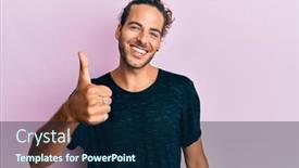  Presentation with long hair man - Audience pleasing slide deck consisting of young-handsome-man-with-long backdrop and a navy blue colored foreground