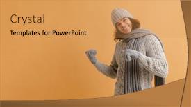  Presentation with long hair man - Presentation theme enhanced with young-handsome-man-with-long background and a yellow colored foreground