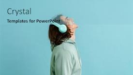  Presentation with long hair man - Slide deck with young-handsome-man-with-long background and a light blue colored foreground