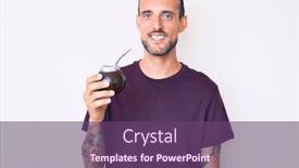  Presentation with infusion - Slide set having young-handsome-man-with-tattoo background and a violet colored foreground