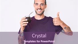  Presentation with infusion - Cool new PPT theme with young-handsome-man-with-tattoo backdrop and a violet colored foreground