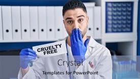  Presentation with cruelty - Theme having young-handsome-man-working background and a light blue colored foreground