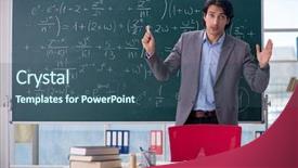  Presentation with math teacher - Colorful slides enhanced with young handsome math teacher backdrop and a  colored foreground