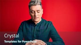  Presentation with modern elegant - Cool new presentation theme with young-handsome-modern-man-wearing backdrop and a navy blue colored foreground