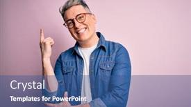  Presentation with modern - Presentation design consisting of young-handsome-modern-man-wearing background and a ocean colored foreground