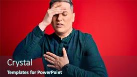  Presentation with modern elegant - Presentation theme enhanced with young-handsome-modern-man-wearing background and a navy blue colored foreground