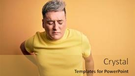  Presentation with back pain - Amazing presentation design having young-handsome-modern-man-wearing backdrop and a yellow colored foreground